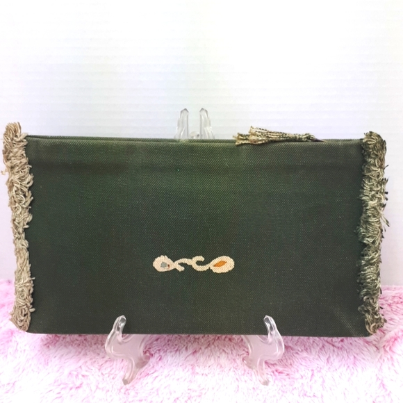 Vintage Tapestry Style Painted Canvas Multi-purpose Pouch - Picture 2 of 3